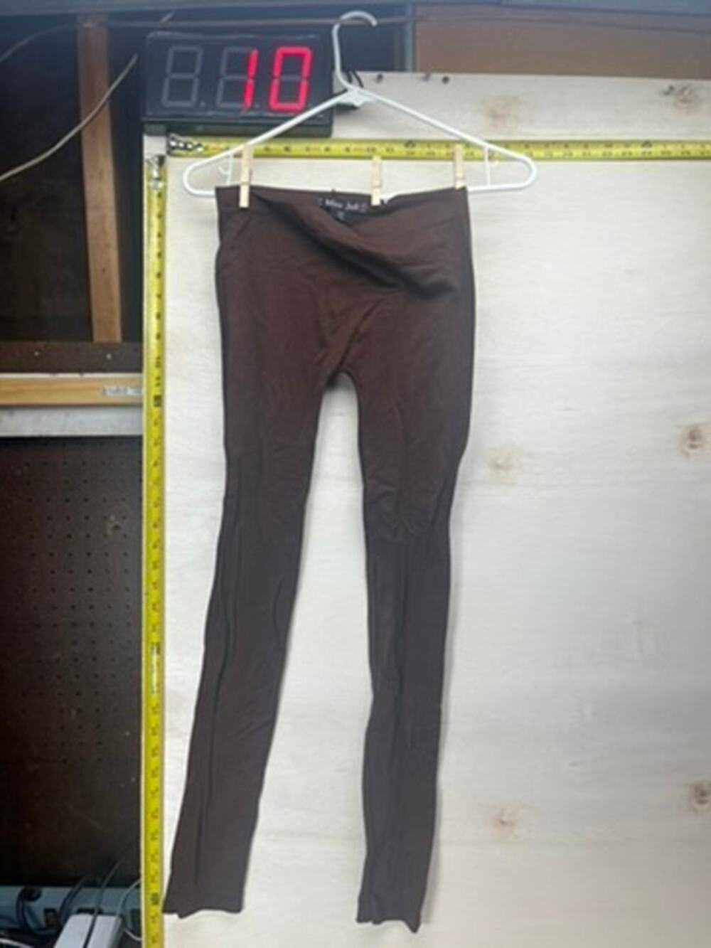 Miss Juli Womens S M Brown Stretch Footless Leggings Tights